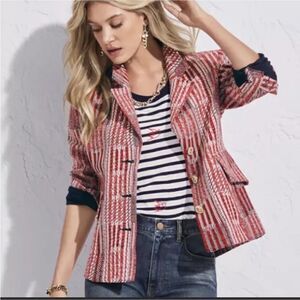 Cabi | Red Patchwork Blazer Jacket Style 6028 Small